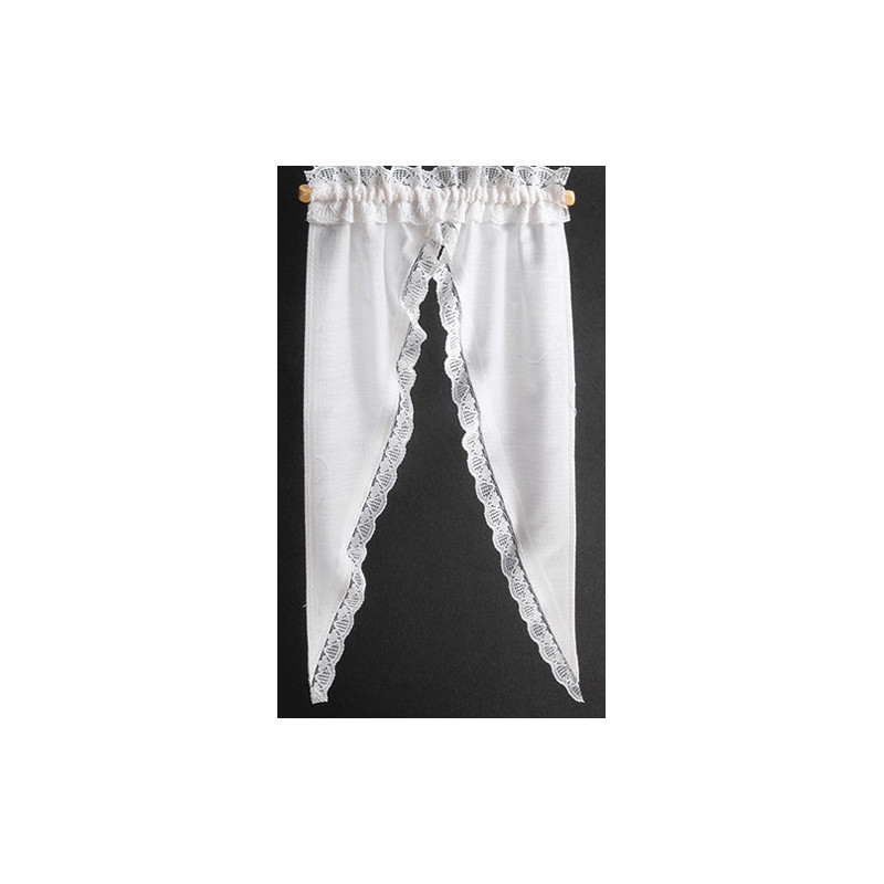 CURTAINS: TIFFANY RUFFLE, WHITE