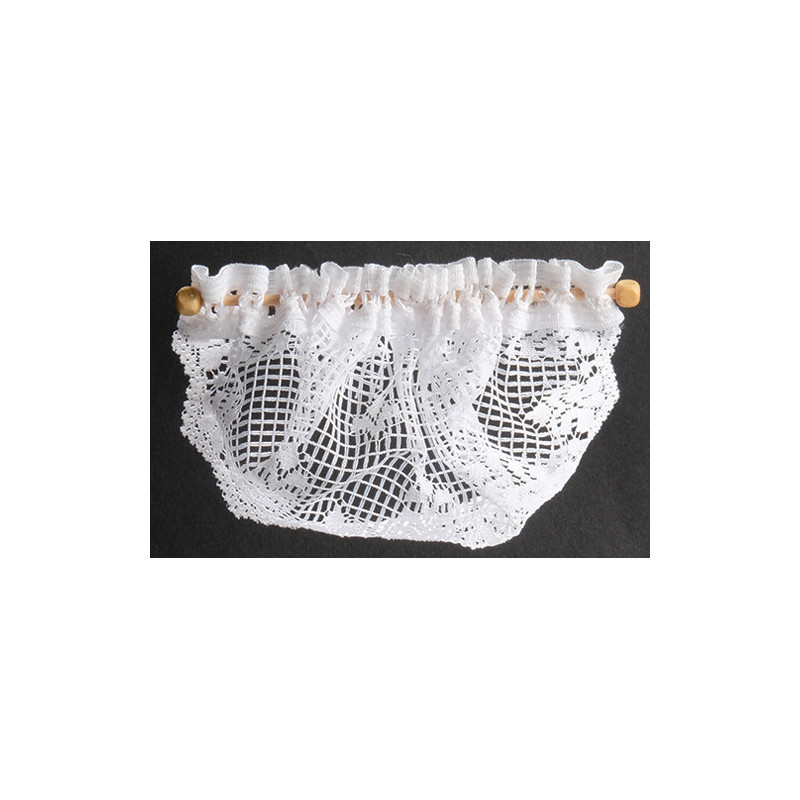 VALANCE: COUNTRY CROCHETED TOP, WHITE