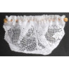 VALANCE: COUNTRY CROCHETED TOP, WHITE