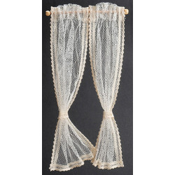 CURTAINS: LACE CURTAIN, ECRU