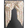 VALANCE: DOUBLE BALLOON, ROSEBUD FLORAL