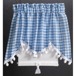 CURTAINS: LONG SWAG, BLUE