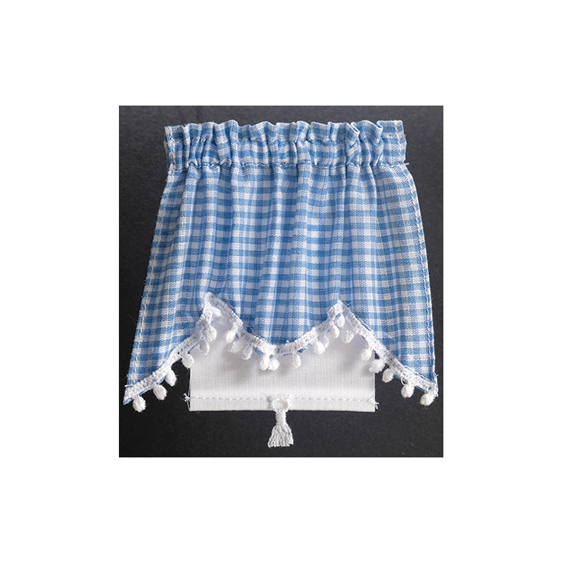 CURTAINS: LONG SWAG, BLUE