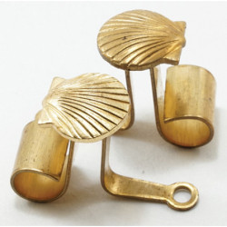 GOLD DRAPERY ROD BRACKETS, 1 PAIR