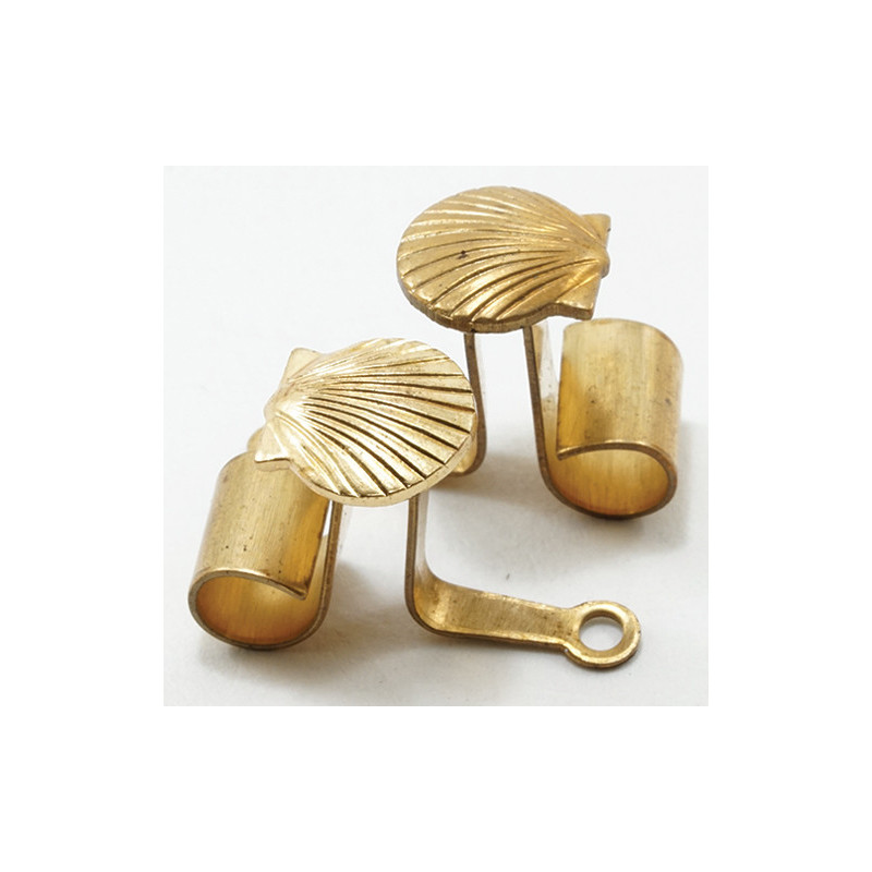 GOLD DRAPERY ROD BRACKETS, 1 PAIR