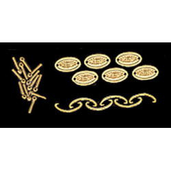 HEPPLEWHITE DRAWER PULL 6PCS BRASS