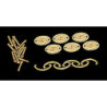 HEPPLEWHITE DRAWER PULL 6PCS BRASS