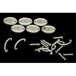 HEPPLEWHITE DRAWER PULL 6PCS SILVER