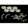 HEPPLEWHITE DRAWER PULL 6PCS SILVER