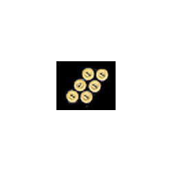 SMALL ROUND ESCUTCHEONS 6PCS BRASS