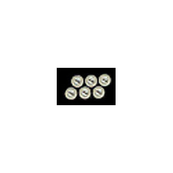 SMALL ROUND ESCUTCHEONS 6PCS SILVER