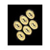 SMALL OVAL ESCUTCHEON 6PCS BRASS