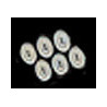 SMALL OVAL ESCUTCHEON 6PCS SILVER
