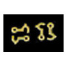 BRASS FLAT HOOKS 4PCS