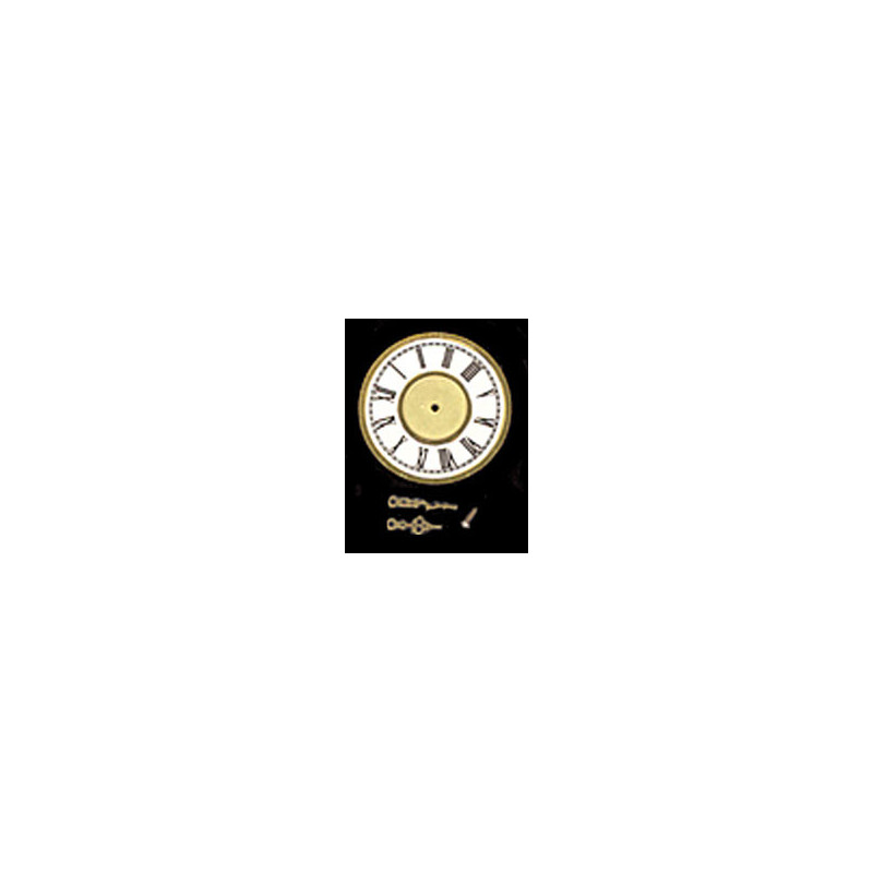 7-3/4IN WHITE ROMAN DIAL W/HANDS/BRASS B