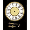 7-3/4IN WHITE ROMAN DIAL W/HANDS/BRASS B