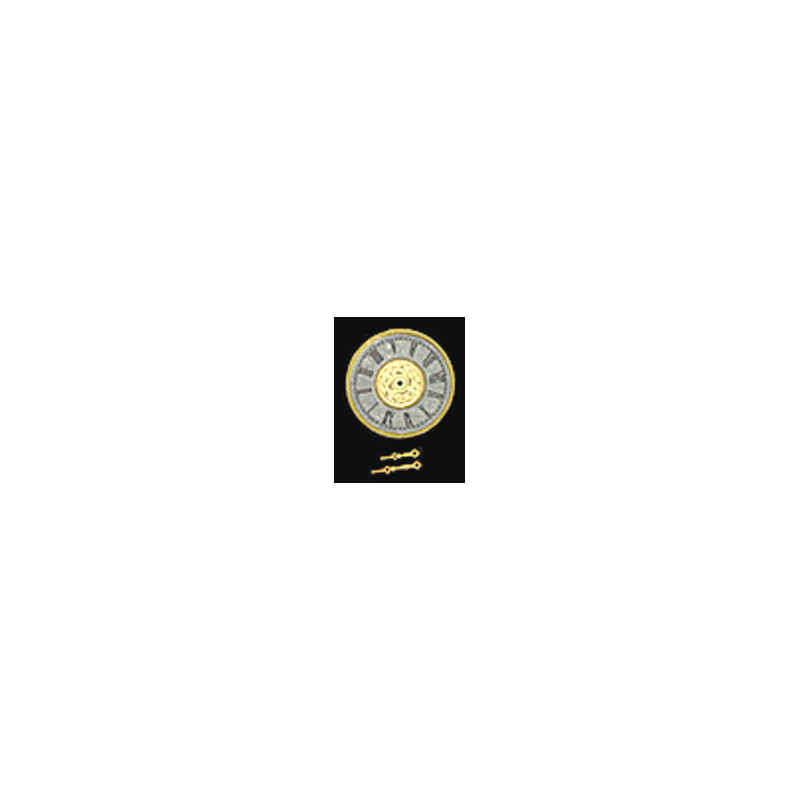 6IN SILVER DIAL W/HANDS/BRASS BACKPAN