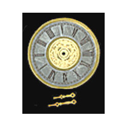 7-3/4IN SILVER DIAL W/HANDS/BRASS BACKPA