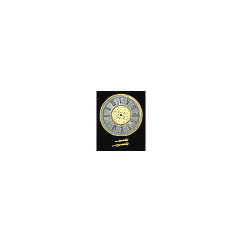 7-3/4IN SILVER DIAL W/HANDS/BRASS BACKPA