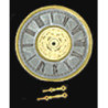 7-3/4IN SILVER DIAL W/HANDS/BRASS BACKPA