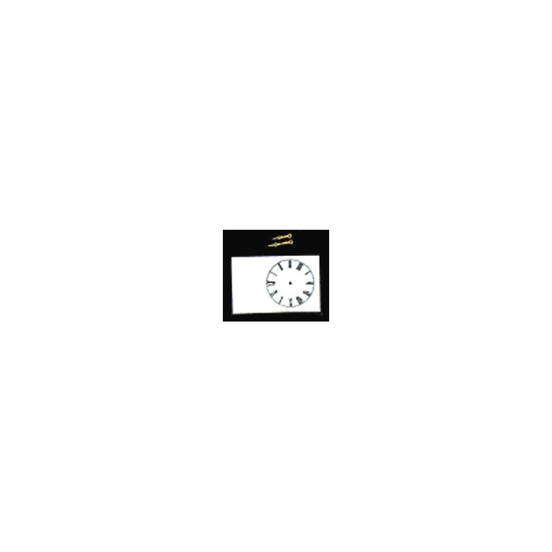 4-1/2IN WHITE RECT. CLOCK FACE W/HANDS