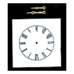 SQUARE ROMAN CLOCK FACE W/HANDS