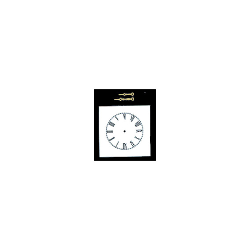 SQUARE ROMAN CLOCK FACE W/HANDS