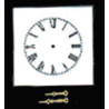 6IN SQUARE WHITE ROMAN DIAL W/HANDS