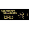 6-CHIPPENDALE ESCUTCHEONS W/DRAWER PUL