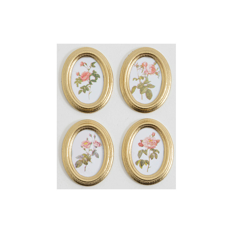 Framed Roses in Oval Frame
