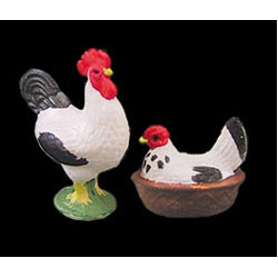 HEN & ROOSTER BLACK/WHITE