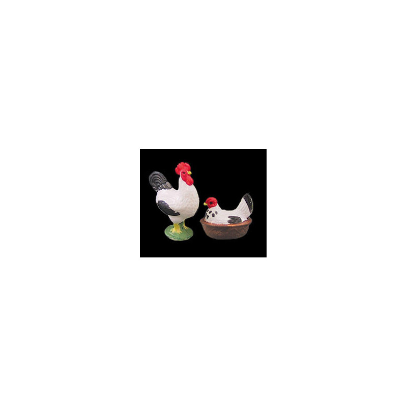 HEN & ROOSTER BLACK/WHITE