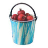 APPLES IN FLOW BLUE PAIL
