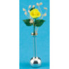 Single Rose, Yw, Asst. Alum & Brass Vase