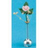 Single Rose,lt Pk,asst Alum Vases