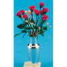 Dz Dark Pink Roses In Alum Vase