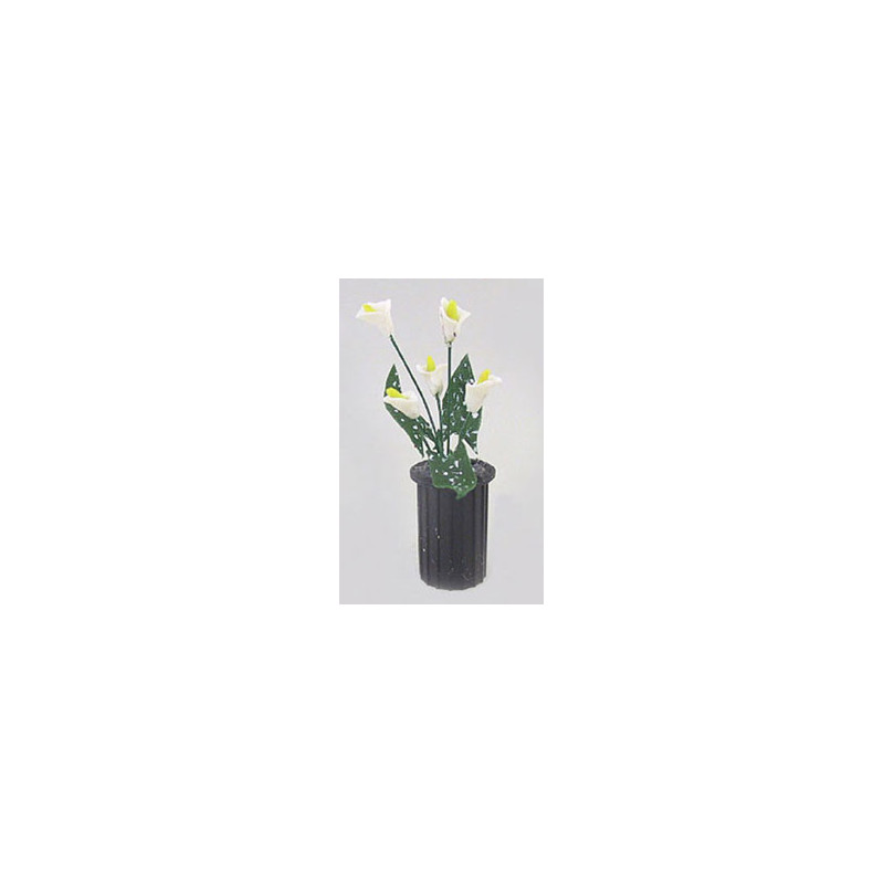 VASE BLACK W/CALLA LILIES
