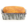 LOAF OF BREAD IN GRAY GRANITEWARE PAN
