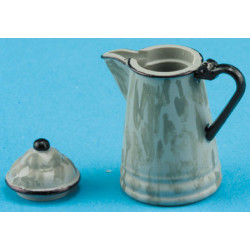 COFFEE POT, GREY GRANITEWARE