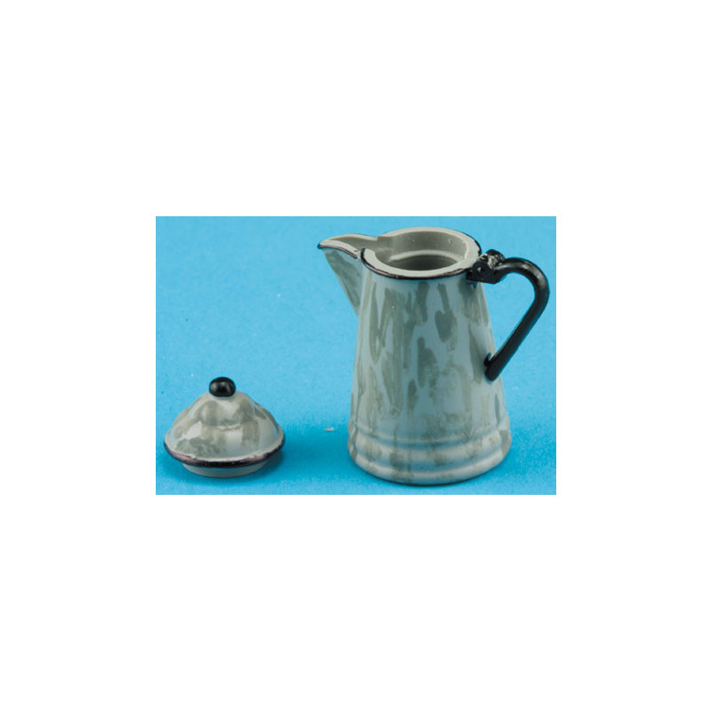 COFFEE POT, GREY GRANITEWARE
