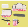 SHAVING ACCESSORIES 6PCS FLOW RED