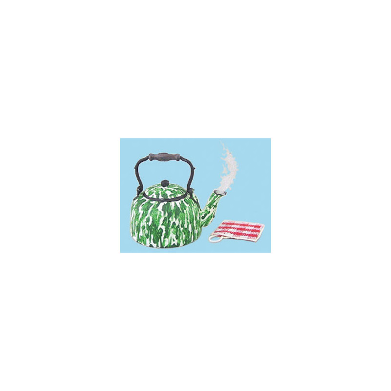 TEAKETTLE W/POTHOLDER FLOW GREEN