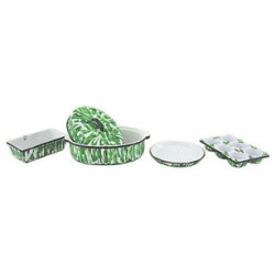ROASTER/PAN SET 5PCS FLOW GREEN