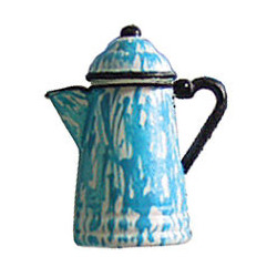 COFFEE POT/FLOW BLUE