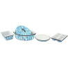 ROASTER/PAN SET 5PCS FLOW BLUE