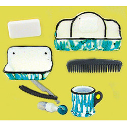 SHAVING ACCESSORIES 6 PCS FLOW BLUE