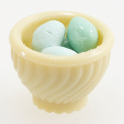 BOWL OF ARACUNA EGGS, ASST COLORS