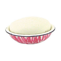 BREAD RISING IN FLOW RED BOWL