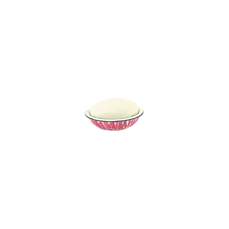 BREAD RISING IN FLOW RED BOWL