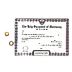 WEDDING CERTIF. W/2 WEDDING RINGS